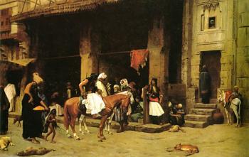 讓 萊昂 傑羅姆 A Street Scene in Cairo